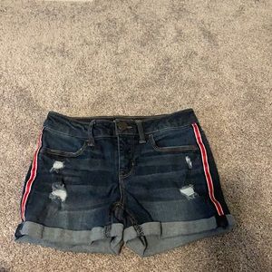 red white and blue Jean shorts for girls